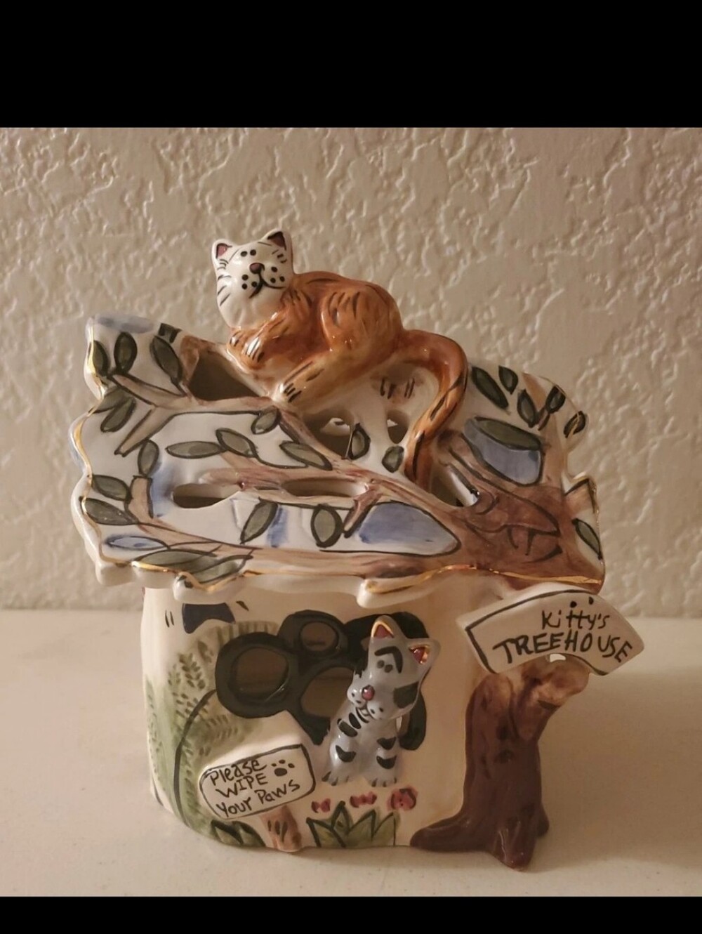 Blue Sky Clayworks KITTYS TREE HOUSE 2002 put Candle Under Heather Goldminc